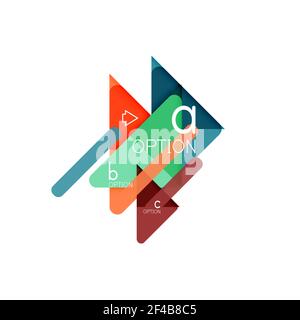 Triangle data visualization design, option infographic layout. Triangle data visualization design, option infographic layout. Vector illustration Stock Vector