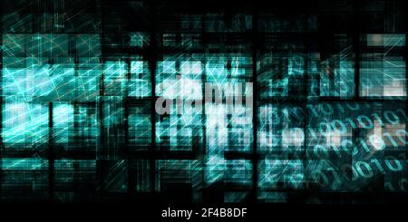 Digital Technology Concept And System Network Art Stock Photo