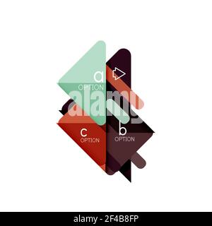 Triangle data visualization design, option infographic layout. Triangle ...