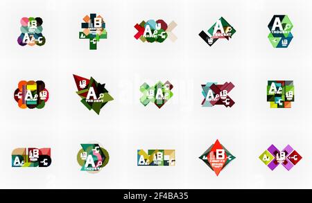 Vector infographic options banner set, paper style design. Vector infographic options banner set, paper style design. Illustration for workflow layout, diagram, number options, step up options, web concept templates Stock Vector