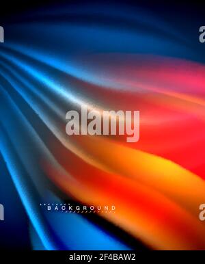 Neon holographic fluid color wave for web, wallpaper, pattern, texture and background. Neon holographic fluid color wave for web, wallpaper, pattern, texture and background. Vector illustration Stock Vector