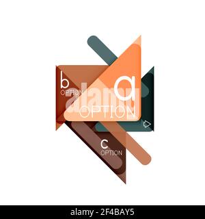 Triangle data visualization design, option infographic layout. Triangle data visualization design, option infographic layout. Vector illustration Stock Vector