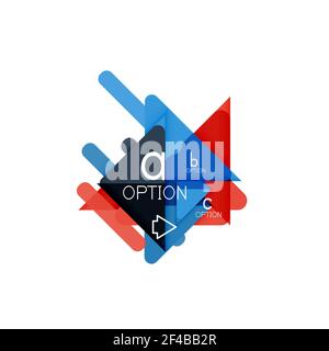 Triangle data visualization design, option infographic layout. Triangle data visualization design, option infographic layout. Vector illustration Stock Vector