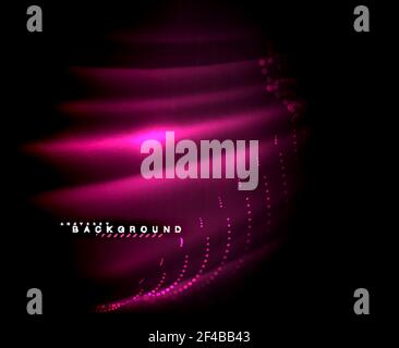 Neon glowing techno lines, hi-tech futuristic abstract background template with square shapes. Neon glowing techno lines, hi-tech futuristic abstract background template with square shapes. Vector illustration Stock Vector