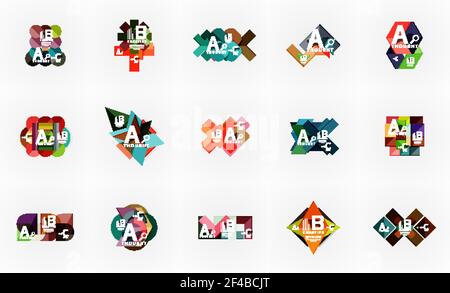 Vector infographic options banner set, paper style design. Vector infographic options banner set, paper style design. Illustration for workflow layout, diagram, number options, step up options, web concept templates Stock Vector