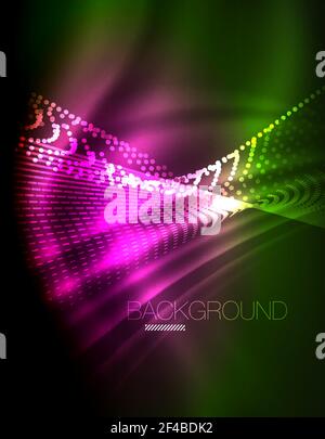 Smooth light effect, straight lines on glowing shiny neon dark background. Energy technology idea. Smooth light effect, straight lines on glowing shiny neon dark background. Energy technology idea. Vector illustration Stock Vector