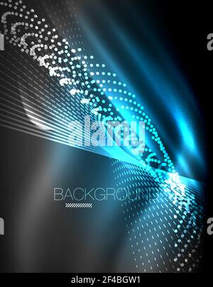 Smooth light effect, straight lines on glowing shiny neon dark background. Energy technology idea. Smooth light effect, straight lines on glowing shiny neon dark background. Energy technology idea. Vector illustration Stock Vector