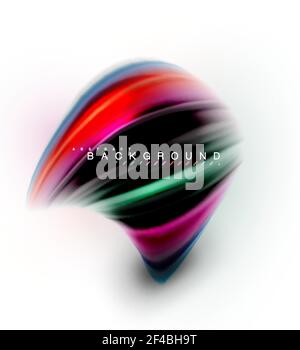 Fluid liquid mixing colors concept on light grey background, wave and swirl curve flow line, trendy abstract layout template for business presentation, app wallpaper banner, poster or wallpaper. Fluid liquid mixing colors concept on light grey background, wave and swirl curve flow line, trendy abstract layout template for business presentation, app wallpaper banner, poster or wallpaper. Vector illustration Stock Vector