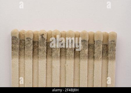 matchsticks on a white paper Stock Photo