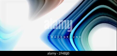 Rainbow fluid colors abstract background twisted liquid design, colorful marble or plastic wavy texture backdrop, multicolored template for business or technology presentation or web brochure cover layout, wallpaper. Rainbow fluid colors abstract background twisted liquid design, colorful marble or plastic wavy texture backdrop, multicolored template for business or technology presentation or web brochure cover layout, wallpaper. Vector illustration Stock Vector