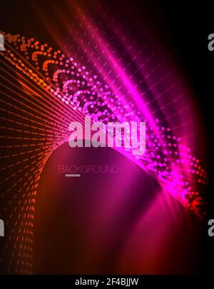 Smooth light effect, straight lines on glowing shiny neon dark background. Energy technology idea. Smooth light effect, straight lines on glowing shiny neon dark background. Energy technology idea. Vector illustration Stock Vector