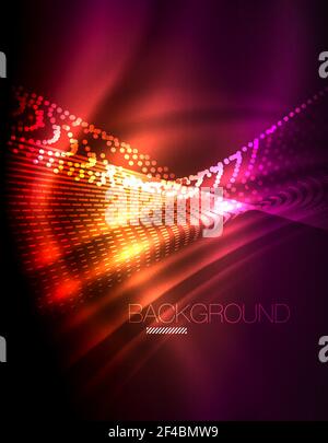 Smooth light effect, straight lines on glowing shiny neon dark background. Energy technology idea. Smooth light effect, straight lines on glowing shiny neon dark background. Energy technology idea. Vector illustration Stock Vector
