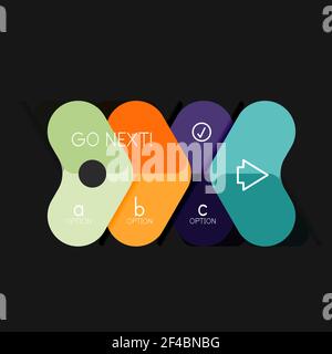 Flat design geometric infographics, arrow shape vector sticker or label, price tags, offer promotion badge, icon design, paper style layout for data graphic visualization step by step process, for business or web presentations. Flat design geometric infographics, arrow shape vector sticker or label, price tags, offer promotion badge, icon design, paper style layout for data graphic visualization step by step process, for business or web presentations, app or interface buttons, internet website store Stock Vector