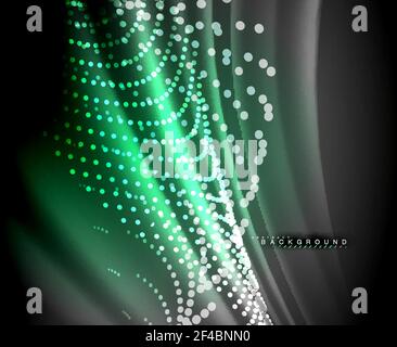 Neon glowing techno lines, hi-tech futuristic abstract background template with square shapes. Neon glowing techno lines, hi-tech futuristic abstract background template with square shapes. Vector illustration Stock Vector