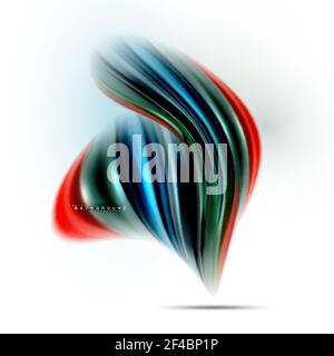 Fluid liquid mixing colors concept on light grey background, wave and swirl curve flow line, trendy abstract layout template for business presentation, app wallpaper banner, poster or wallpaper. Fluid liquid mixing colors concept on light grey background, wave and swirl curve flow line, trendy abstract layout template for business presentation, app wallpaper banner, poster or wallpaper. Vector illustration Stock Vector