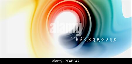 Rainbow fluid colors abstract background twisted liquid design, colorful marble or plastic wavy texture backdrop, multicolored template for business or technology presentation or web brochure cover layout, wallpaper. Rainbow fluid colors abstract background twisted liquid design, colorful marble or plastic wavy texture backdrop, multicolored template for business or technology presentation or web brochure cover layout, wallpaper. Vector illustration Stock Vector