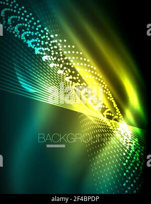 Smooth light effect, straight lines on glowing shiny neon dark background. Energy technology idea. Smooth light effect, straight lines on glowing shiny neon dark background. Energy technology idea. Vector illustration Stock Vector