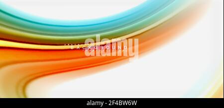 Rainbow fluid colors abstract background twisted liquid design, colorful marble or plastic wavy texture backdrop, multicolored template for business or technology presentation or web brochure cover layout, wallpaper. Rainbow fluid colors abstract background twisted liquid design, colorful marble or plastic wavy texture backdrop, multicolored template for business or technology presentation or web brochure cover layout, wallpaper. Vector illustration Stock Vector