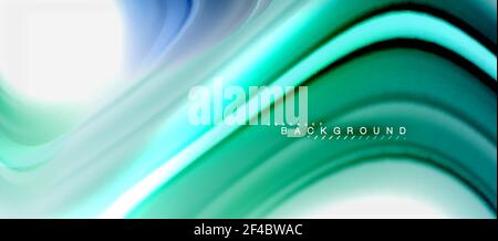 Rainbow fluid colors abstract background twisted liquid design, colorful marble or plastic wavy texture backdrop, multicolored template for business or technology presentation or web brochure cover layout, wallpaper. Rainbow fluid colors abstract background twisted liquid design, colorful marble or plastic wavy texture backdrop, multicolored template for business or technology presentation or web brochure cover layout, wallpaper. Vector illustration Stock Vector