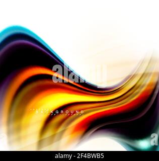 Fluid liquid mixing colors concept on light grey background, wave and swirl curve flow line, trendy abstract layout template for business presentation, app wallpaper banner, poster or wallpaper. Fluid liquid mixing colors concept on light grey background, wave and swirl curve flow line, trendy abstract layout template for business presentation, app wallpaper banner, poster or wallpaper. Vector illustration Stock Vector