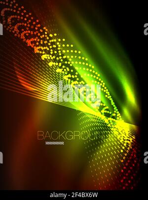 Smooth light effect, straight lines on glowing shiny neon dark background. Energy technology idea. Smooth light effect, straight lines on glowing shiny neon dark background. Energy technology idea. Vector illustration Stock Vector