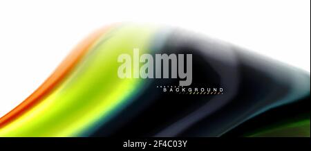 Fluid liquid mixing colors concept on light grey background, curve flow, trendy abstract layout template for business or technology presentation or web brochure cover, wallpaper. Fluid liquid mixing colors concept on light grey background, curve flow, trendy abstract layout template for business or technology presentation or web brochure cover, wallpaper. Vector illustration Stock Vector