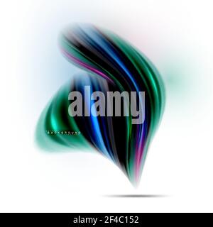 Fluid liquid mixing colors concept on light grey background, wave and swirl curve flow line, trendy abstract layout template for business presentation, app wallpaper banner, poster or wallpaper. Fluid liquid mixing colors concept on light grey background, wave and swirl curve flow line, trendy abstract layout template for business presentation, app wallpaper banner, poster or wallpaper. Vector illustration Stock Vector