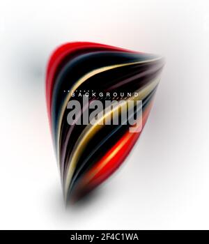 Fluid liquid mixing colors concept on light grey background, wave and swirl curve flow line, trendy abstract layout template for business presentation, app wallpaper banner, poster or wallpaper. Fluid liquid mixing colors concept on light grey background, wave and swirl curve flow line, trendy abstract layout template for business presentation, app wallpaper banner, poster or wallpaper. Vector illustration Stock Vector