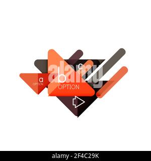 Triangle data visualization design, option infographic layout. Triangle data visualization design, option infographic layout. Vector illustration Stock Vector