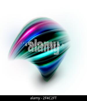 Fluid liquid mixing colors concept on light grey background, wave and swirl curve flow line, trendy abstract layout template for business presentation, app wallpaper banner, poster or wallpaper. Fluid liquid mixing colors concept on light grey background, wave and swirl curve flow line, trendy abstract layout template for business presentation, app wallpaper banner, poster or wallpaper. Vector illustration Stock Vector