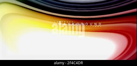 Rainbow fluid colors abstract background twisted liquid design, colorful marble or plastic wavy texture backdrop, multicolored template for business or technology presentation or web brochure cover layout, wallpaper. Rainbow fluid colors abstract background twisted liquid design, colorful marble or plastic wavy texture backdrop, multicolored template for business or technology presentation or web brochure cover layout, wallpaper. Vector illustration Stock Vector