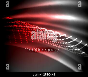 Neon glowing techno lines, hi-tech futuristic abstract background template with square shapes. Neon glowing techno lines, hi-tech futuristic abstract background template with square shapes. Vector illustration Stock Vector