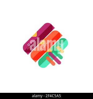 Abstract lines geometric infographic layoutAbstract lines geometric infographic layout, data visualization design, option step by step schedule, web box. Abstract lines geometric infographic layoutAbstract lines geometric infographic layout, data visualization design, option step by step schedule, web box. Vector illustration isolated on white Stock Vector