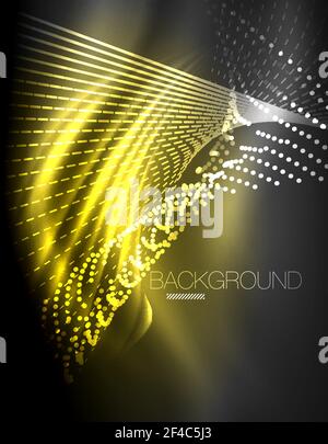 Smooth light effect, straight lines on glowing shiny neon dark background. Energy technology idea. Smooth light effect, straight lines on glowing shiny neon dark background. Energy technology idea. Vector illustration Stock Vector