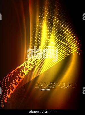 Smooth light effect, straight lines on glowing shiny neon dark background. Energy technology idea. Smooth light effect, straight lines on glowing shiny neon dark background. Energy technology idea. Vector illustration Stock Vector