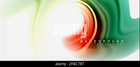 Rainbow fluid colors abstract background twisted liquid design, colorful marble or plastic wavy texture backdrop, multicolored template for business or technology presentation or web brochure cover layout, wallpaper. Rainbow fluid colors abstract background twisted liquid design, colorful marble or plastic wavy texture backdrop, multicolored template for business or technology presentation or web brochure cover layout, wallpaper. Vector illustration Stock Vector