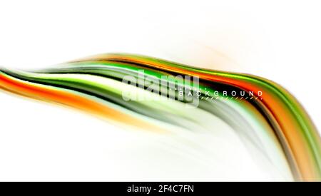 Fluid liquid mixing colors concept on light grey background, wave and swirl curve flow line, trendy abstract layout template for business presentation, app wallpaper banner, poster or wallpaper. Fluid liquid mixing colors concept on light grey background, wave and swirl curve flow line, trendy abstract layout template for business presentation, app wallpaper banner, poster or wallpaper. Vector illustration Stock Vector