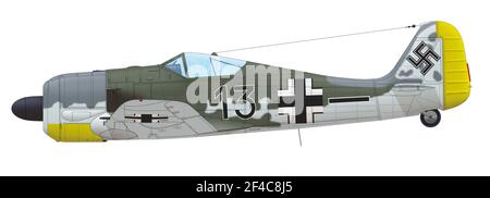 Focke-Wulf Fw 190A-1 piloted by Horst Sternber of the 5/JG 26, November 1941 Stock Photo