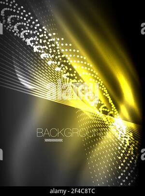 Smooth light effect, straight lines on glowing shiny neon dark background. Energy technology idea. Smooth light effect, straight lines on glowing shiny neon dark background. Energy technology idea. Vector illustration Stock Vector
