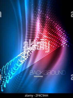 Smooth light effect, straight lines on glowing shiny neon dark background. Energy technology idea. Smooth light effect, straight lines on glowing shiny neon dark background. Energy technology idea. Vector illustration Stock Vector