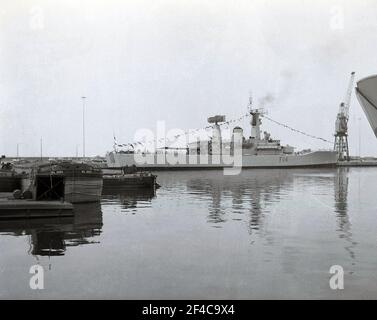 ROYAL NAVY FRIGATE HMS LEANDER AND THE ICELANDIC GUNBOAT THOR COLLIDE ...