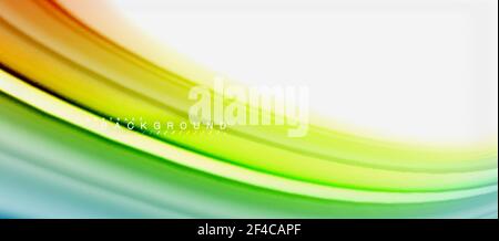 Rainbow fluid colors abstract background twisted liquid design, colorful marble or plastic wavy texture backdrop, multicolored template for business or technology presentation or web brochure cover layout, wallpaper. Rainbow fluid colors abstract background twisted liquid design, colorful marble or plastic wavy texture backdrop, multicolored template for business or technology presentation or web brochure cover layout, wallpaper. Vector illustration Stock Vector
