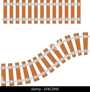 rails with wooden sleepers vector illustration 516401 Vector Art