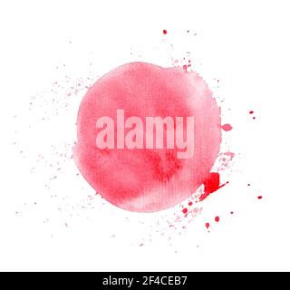 Red round watercolor vector texture isolated on a white background. Red round watercolor vector texture Stock Vector