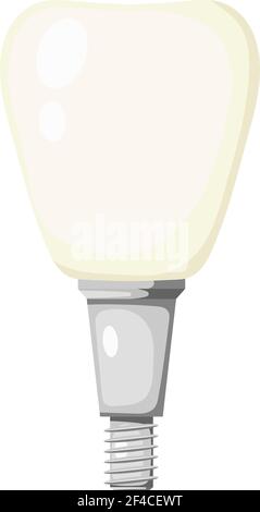 Vector illustration of a prosthetic tooth. Cartoon style prosthetic tooth on a white background. Dental operation Stock Vector