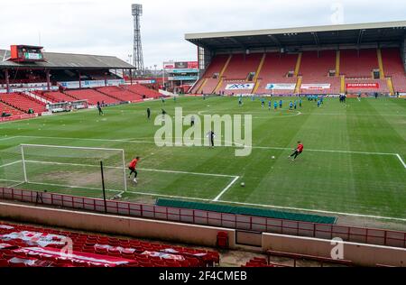 Oakwell Stadium, Barnsley, Yorkshire, UK. 20th Mar, 2021. English Football League Championship Football, Barnsley FC versus Sheffield Wednesday; General view of Oakwell ahead of kick off Credit: Action Plus Sports/Alamy Live News Stock Photo