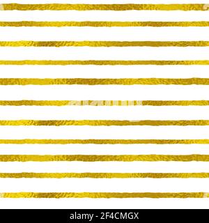 Festive abstract golden striped seamless pattern. Decorative vector background. Stock Vector