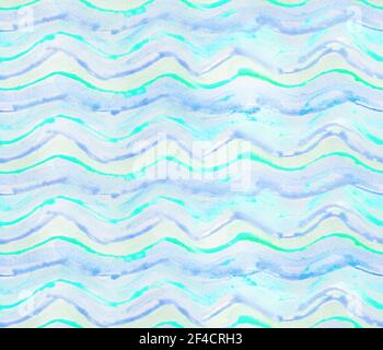 Blue wave seamless pattern. Abstract background for cloth, cover, fabric Stock Photo