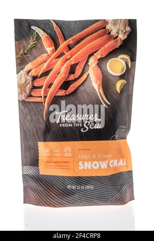 Winneconne Wi 19 March 2021 A Package Treasures From The Sea Golden King Crab Legs On An Isolated Background Stock Photo Alamy