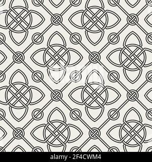 Decorative geometrical seamless pattern. Traditional oriental ornament. Vector background. Stock Vector